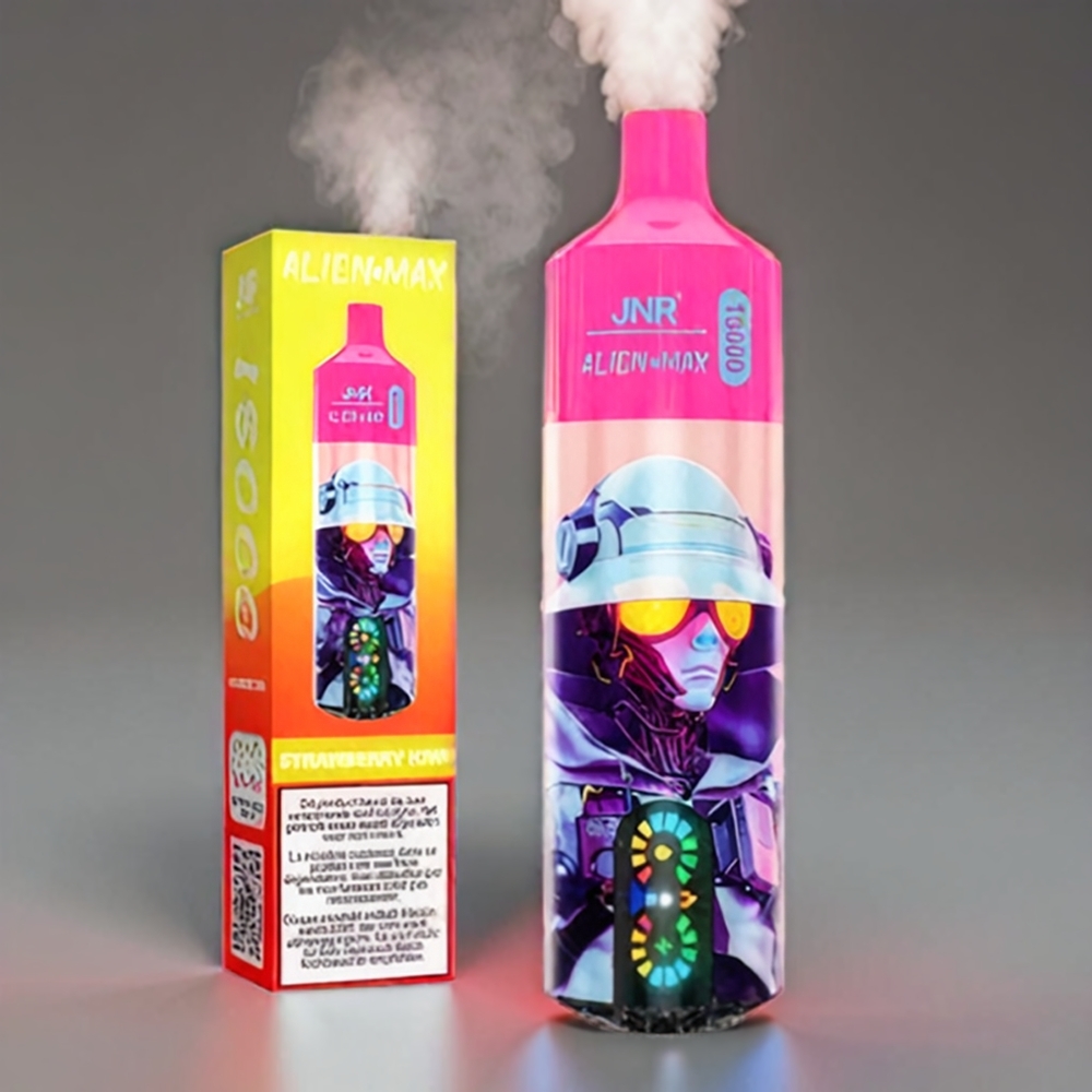 Jnr Alien Max 18000 Puffs Dual Mesh Coil Type-C Quick Charge 28ml Jordbær Engros Danmark