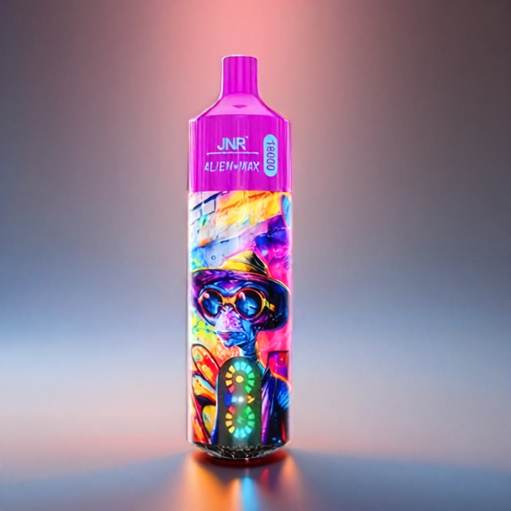 Jnr Alien Max 18000 Puffs Smart LED Dual Mesh Blåbær Fersken Slik Type-C 28ml 850mAh Engros Danmark