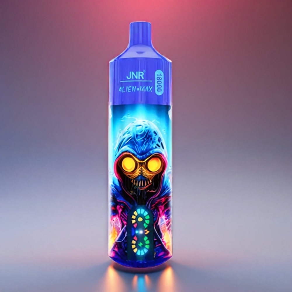Jnr Alien Max Smart LED Dual Mesh 18000 Puffs Blåbær Bubblegum 850mAh 28ml Type-C Engros Danmark