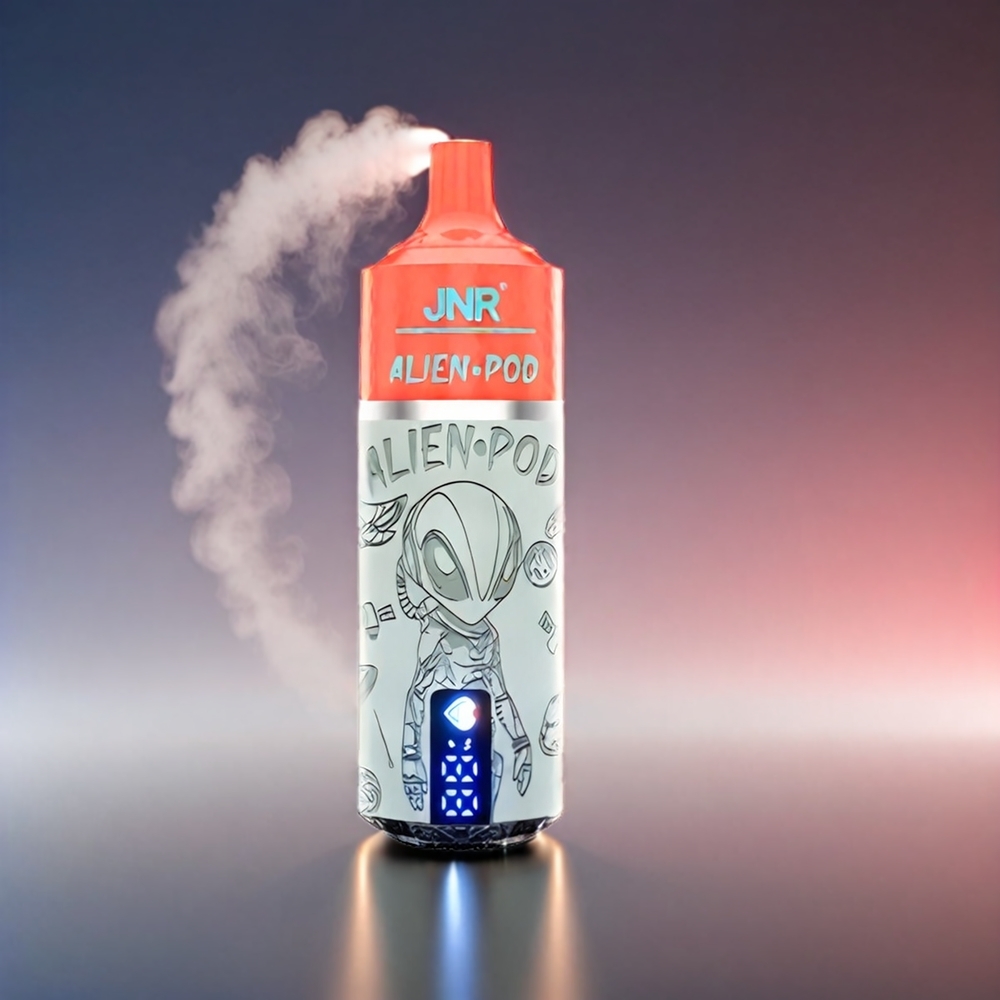 JNR Alien Pod 13000 Puffs Mesh Core 850mAh 20ml Hvid Fersken Razz Engros Danmark