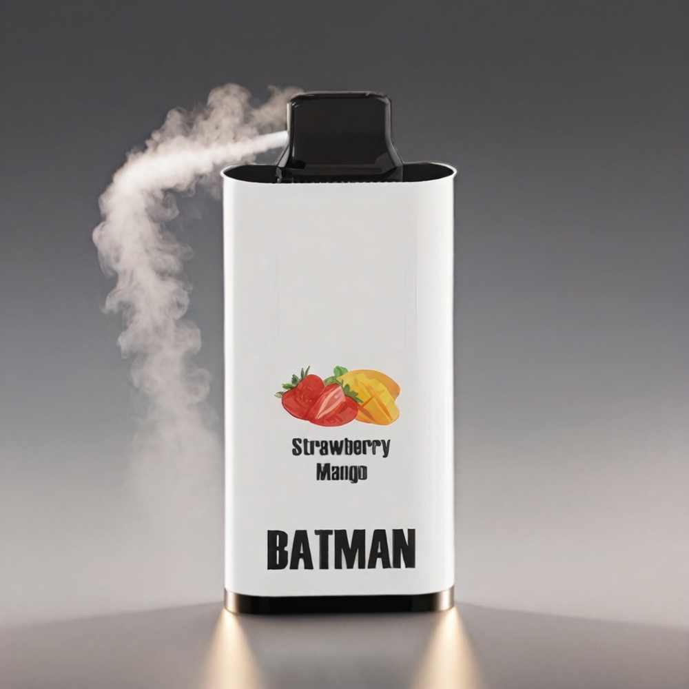 Jnr Batman 11000 Puffs 850mAh 20ml Type-C Quick Charge Dual Mesh Coil Jordbær Mango Engros Danmark