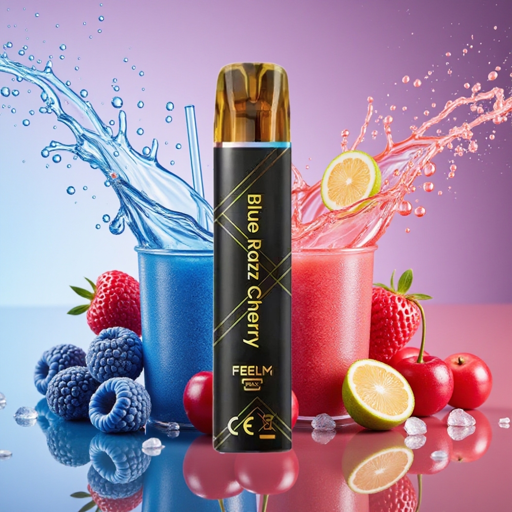 JNR Black&Golden 800 Puffs 550mAh 2ml 2% Nikotin Blå Hindbær Kirsebær Engros Danmark