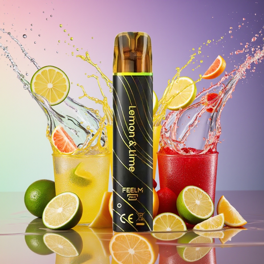JNR Black&Golden 800 Puffs Engangs Vape Citron & Lime 550mAh 2ml 2% TPD Engros Danmark