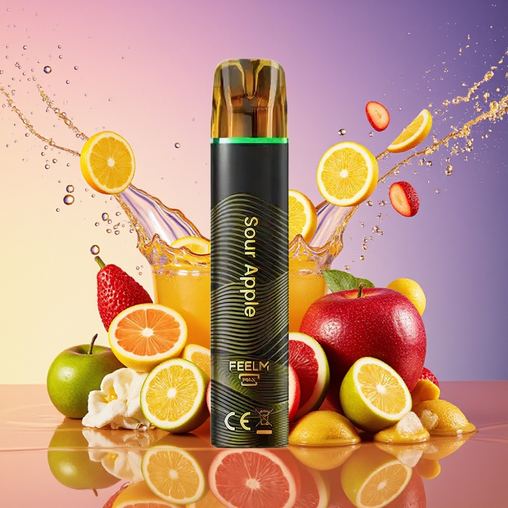 JNR Black&Golden 800 Puffs Engangs Vape Sur Æble 800 Puffs/550mAh/2ml/2% Engros Danmark