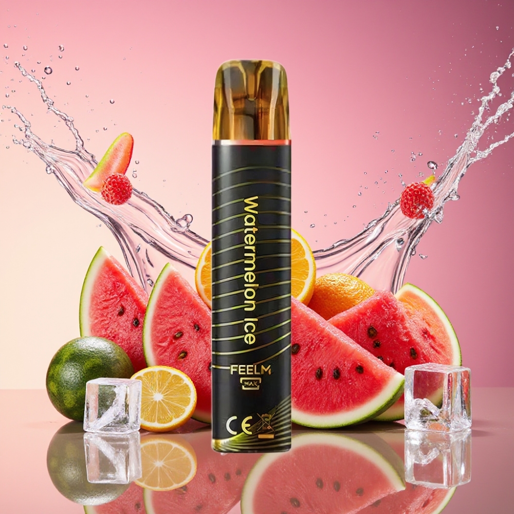 JNR Black&Golden 800 Puffs Engangs Vape Vandmelon Is 800 Puffs 550mAh 2ml 2% TPD Engros Danmark
