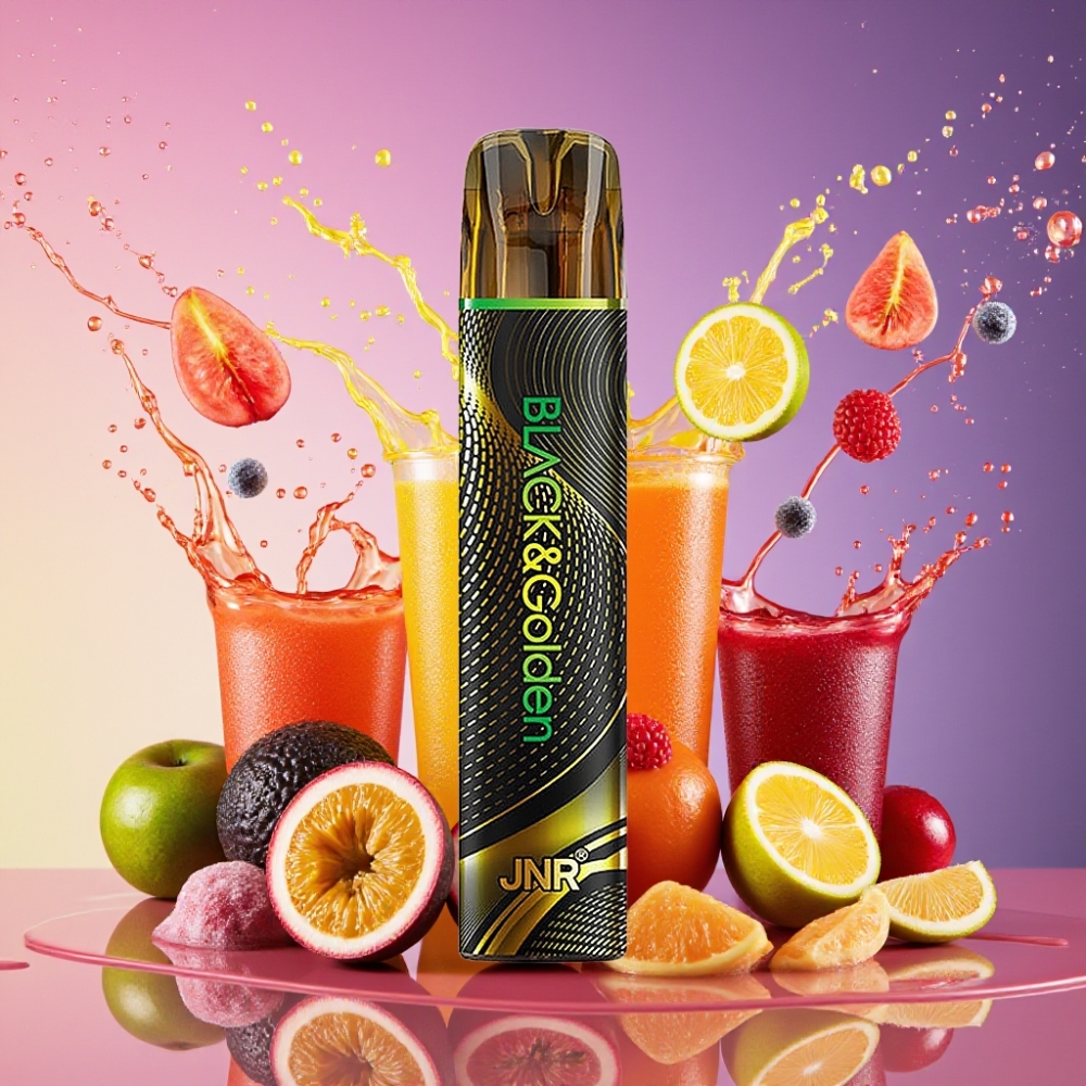 JNR Black&Golden 800 Puffs Passion Monster 550mAh 2ml 2% Nicotin TPD Engros Danmark