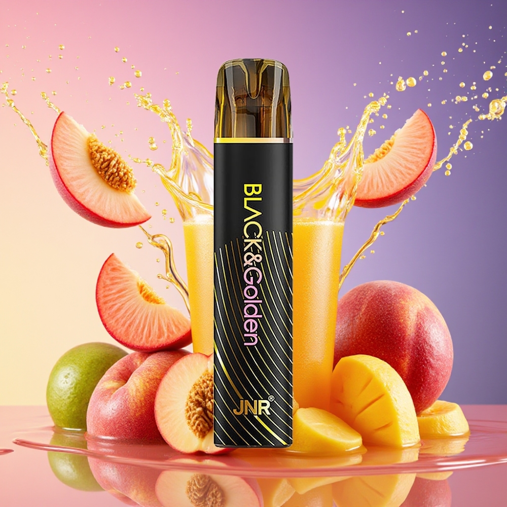 JNR Black&Golden 800 Puffs Peberfrugt Mango 550mAh 2ml 2% TPD Engros Danmark