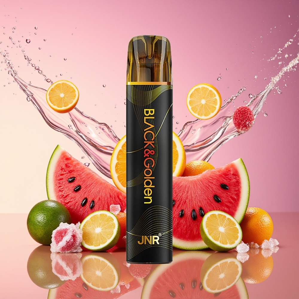 JNR Black&Golden 800 Puffs Vandmelon Bubblemund 2ml/550mAh/2%/TPD Engros Danmark