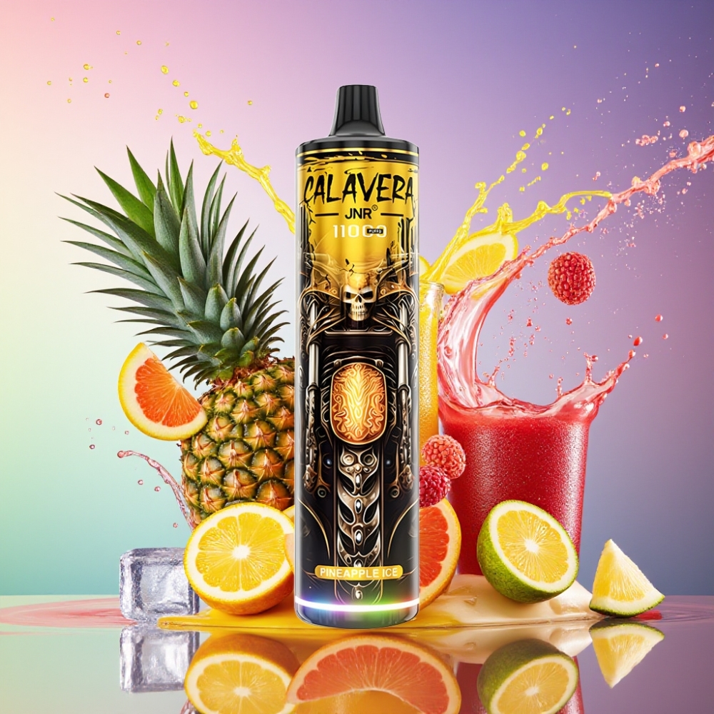 JNR Calavera 11000 Puffs Ananas Is Type-C 850mAh 21ml 1.0ohm 0% 2% 5% Engros Danmark