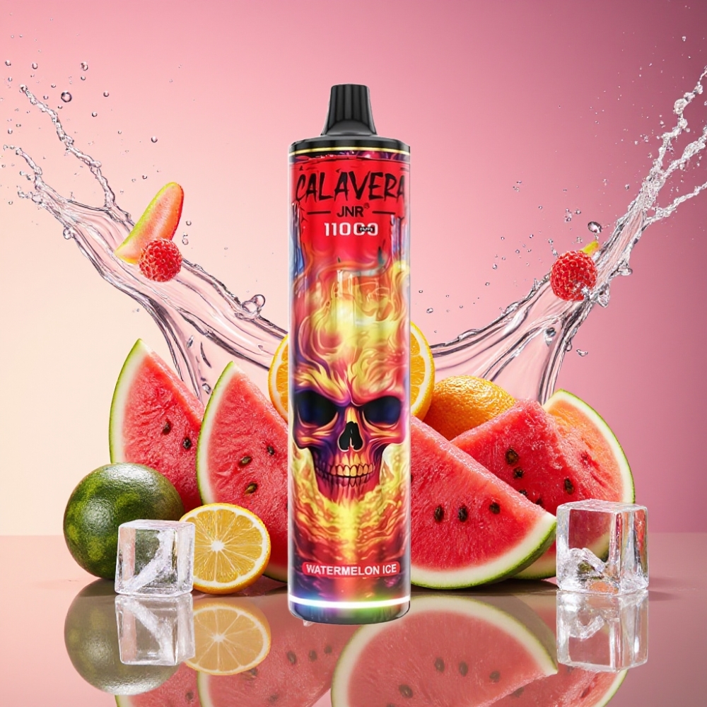 JNR Calavera 11000 Puffs Vandmelon Is Type-C Opladning 850mAh 21ml 1.0ohm 0-2-5% Engros Danmark