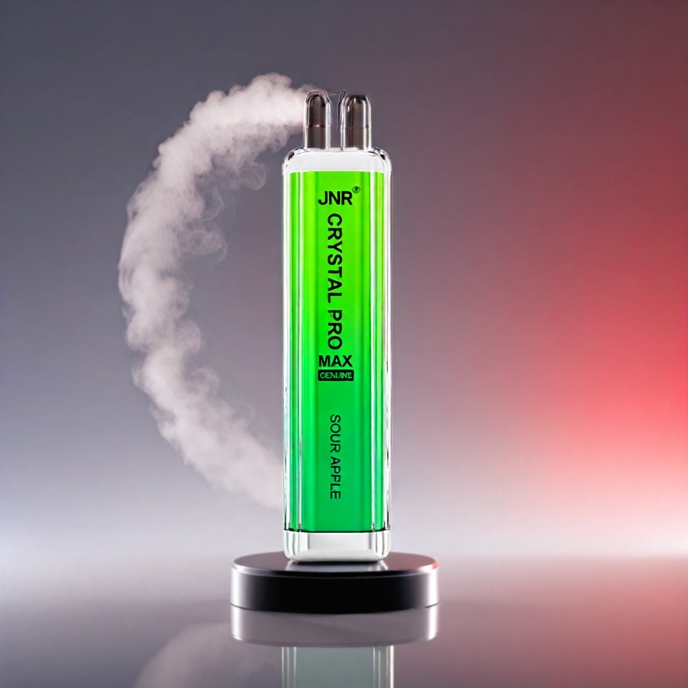 Jnr Crystal Pro Max 5000 Puffs 1400mAh 1.0ohm 12ml Sur Æble – Engros Danmark