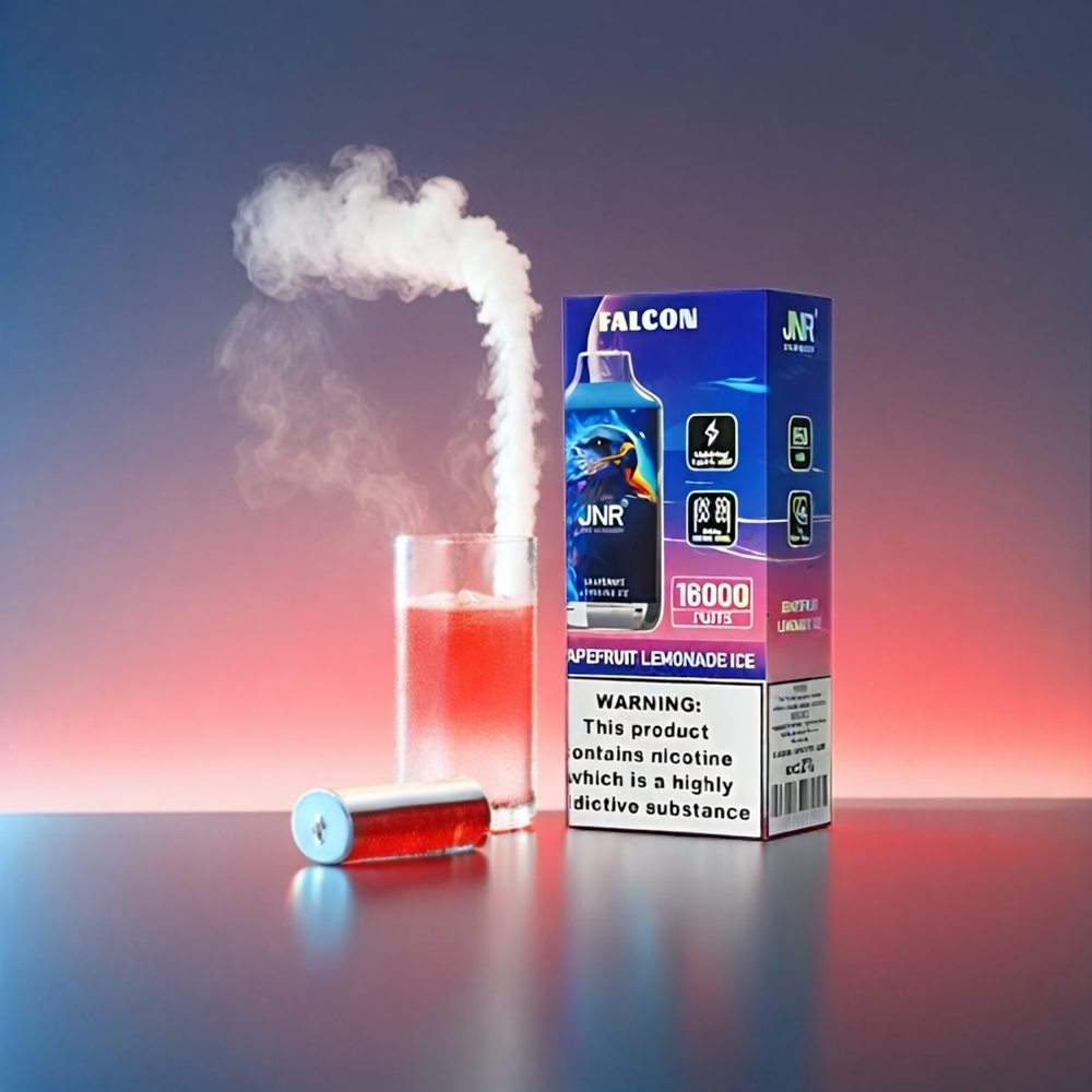 JNR Falcon 16000 Puffs Appelsin Lemonade 850 mAh 22ml Dual Mesh Coil Type C Smart LED Engros Danmark