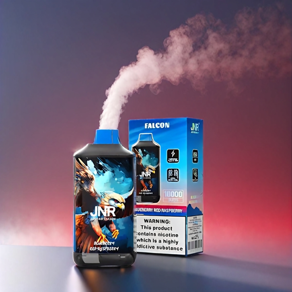 JNR Falcon 16000 Puffs Blåbær Rød Hindbær 850mAh 22ml Dual Mesh Type C Smart LED Engros Danmark