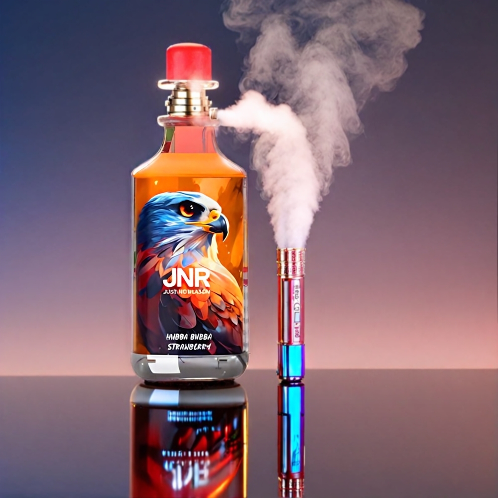 JNR Falcon 16000 Puffs Hubba Bubba Jordbær 850mAh 22ml Dual Mesh Coil Type C & Smart LED Engros Danmark