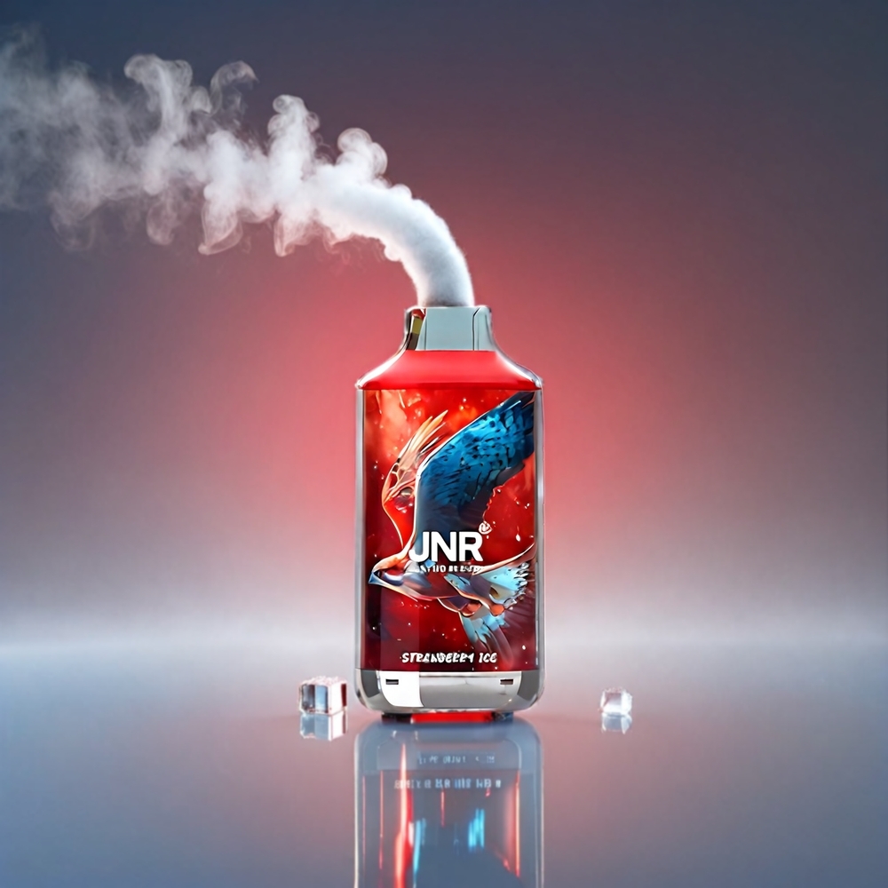 JNR Falcon 16000 Puffs Jordbær 850mAh 22ml Dual Mesh Coil Type C + Smart LED Engros Danmark