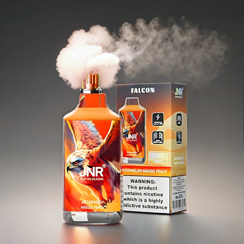 JNR Falcon 16000 Puffs Vandmelon Mango Fersken 850mAh 22ml Dual Mesh Coil Type C & Smart LED Engros Danmark