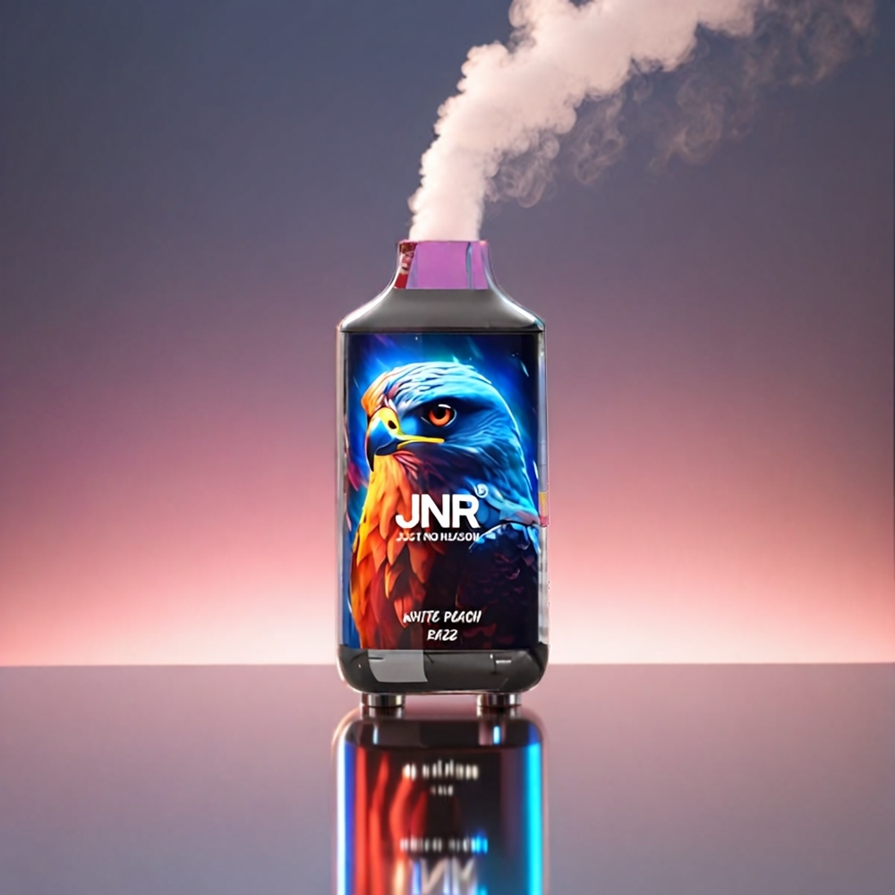 JNR Falcon Hvid Fersken Razz 16000 Puffs 850mAh 22ml Dual Mesh Type-C Smart LED Engros Danmark