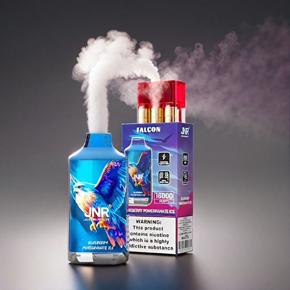 JNR Falkon 16000 Puffs Blåbær Granatæble 850mAh 22ml Dual Mesh Coil Type C Smart LED Engros Danmark