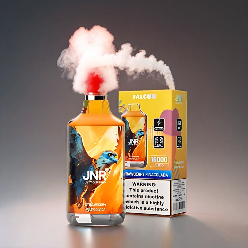 JNR Falkon 16000 Puffs Jordbær Pina Colada 850mAh 22ml Dual Mesh Coil Type C LED Engros Danmark