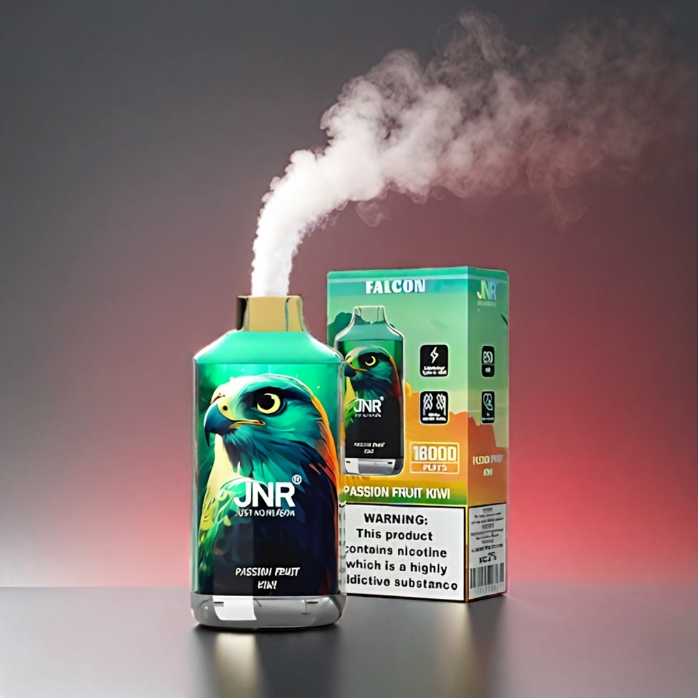 JNR Falkon 16000 Puffs Passion Frugt Kiwi 850mAh 22ml Dual Mesh Type C Smart LED Display Engros Danmark