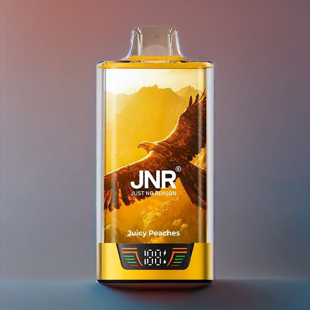 JNR Falcon Pro 28000 Puffs Juicy Peaches 30ml Skærm Dual Mesh 950mAh Type-C Engros Danmark