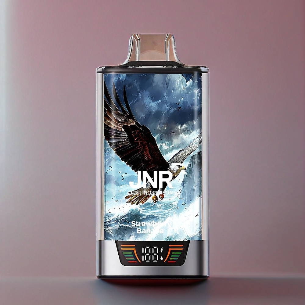 JNR Falcon Pro 28000 Pust Jordbær Banan 30ml Smart Skærm Dual Mesh Coil 950 mAh Type-C Engros Danmark