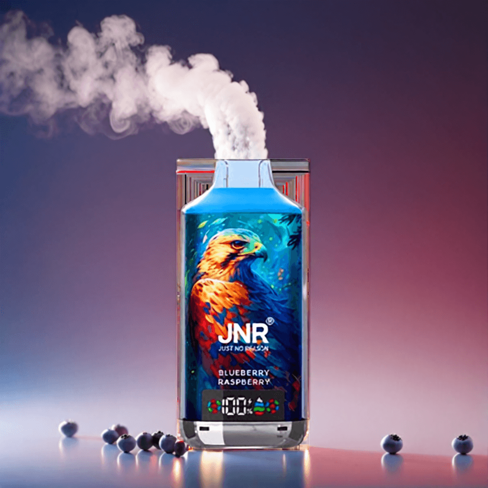 JNR Falcon X 18000 Puffs Blåbær Hindbær - 750mAh 24ml Dual Mesh Digital Display Type-C Engros Danmark
