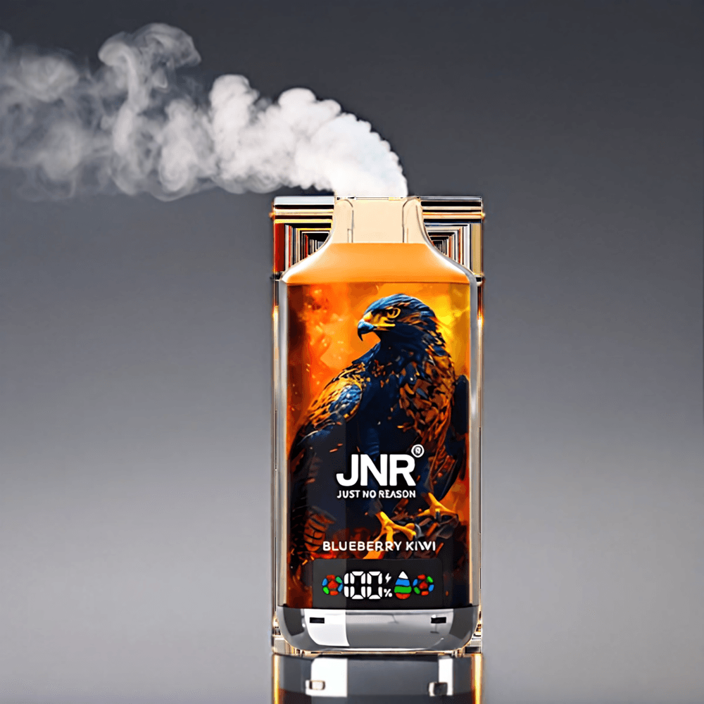 JNR Falcon X 18000 Puffs Blåbær Kiwi 750mAh 24ml Dobbelt Mesh & Dual Core Digital Display Type-C Engros Danmark