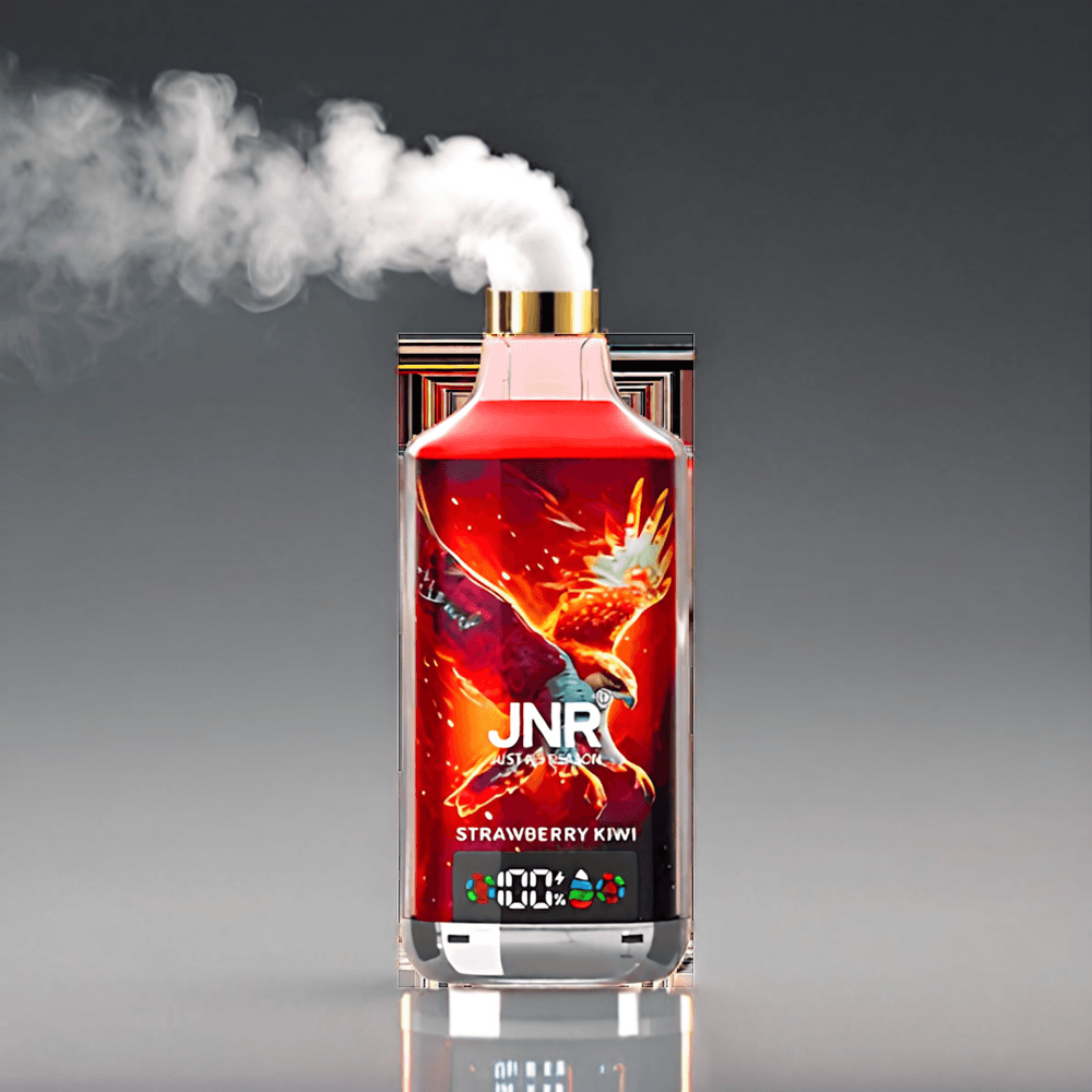 JNR Falcon X 18000 Puffs Jordbær Kiwi 750mAh 24ml Dual Mesh Coil Digital Display Type-C Engros Danmark