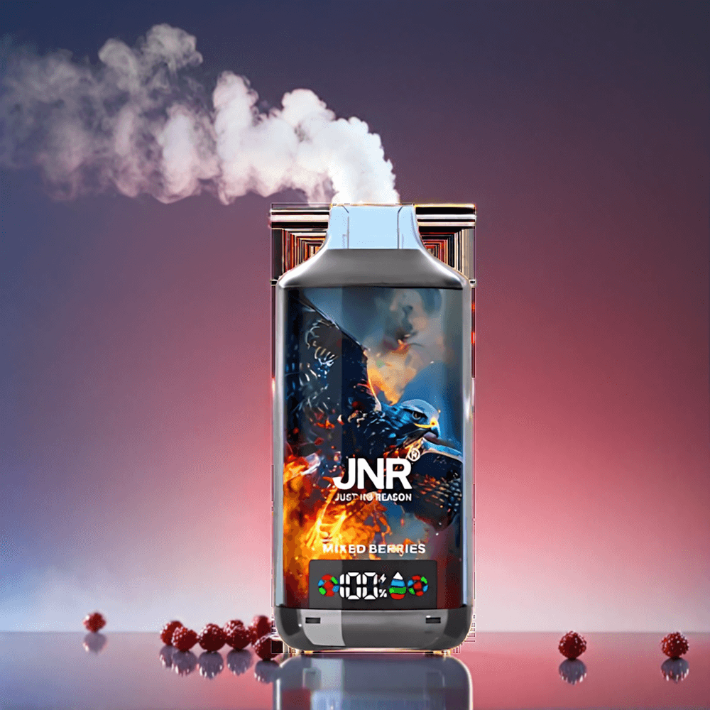 JNR Falkon X 18000 Puffs Dual Mesh & Dual Core 24ml 750mAh Type-C Mixede Bær 18000 Puffs Engros Danmark