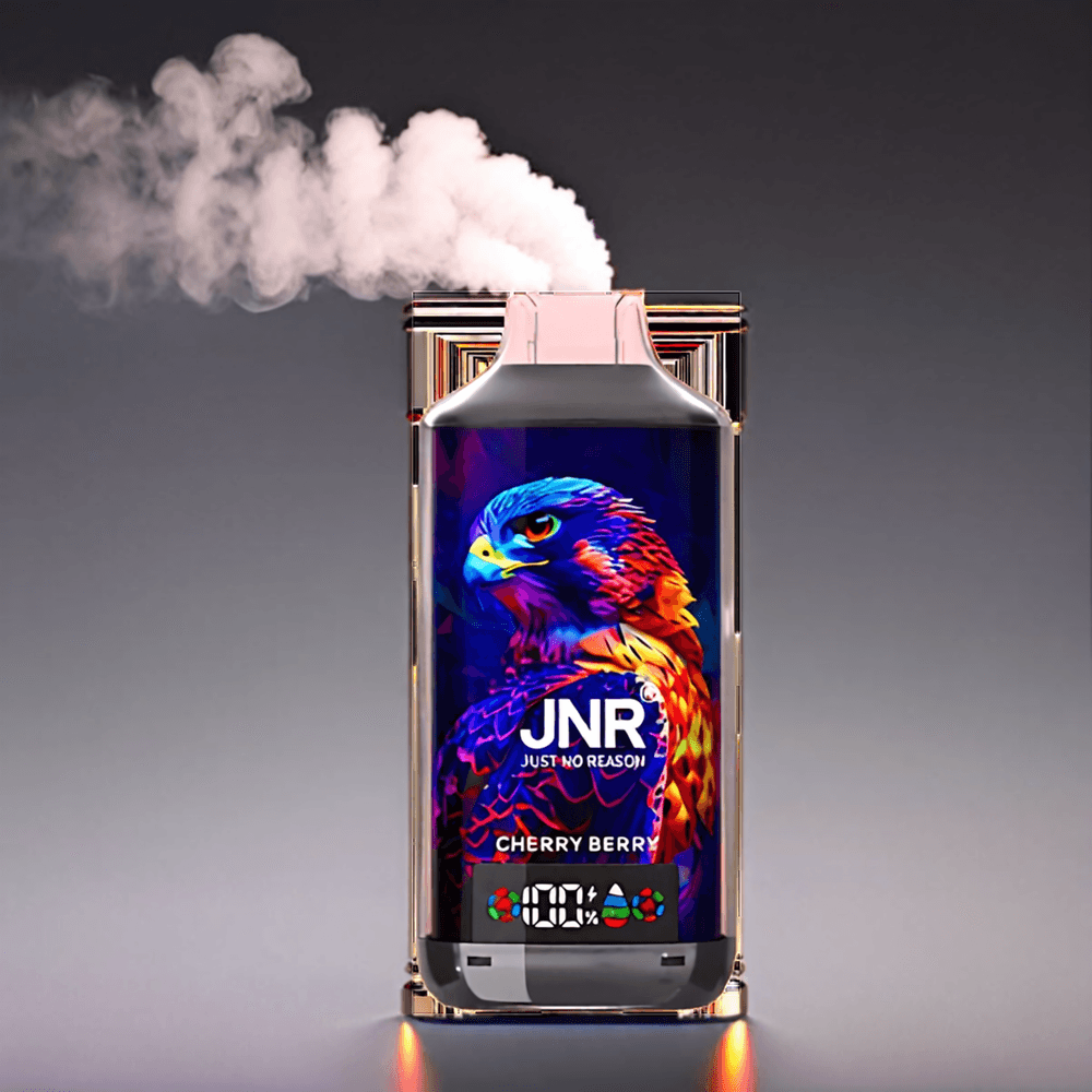 JNR Falkon X 18000 Puffs Kirsebær Bær - 18000 Puffs 750mAh 24ml Dual Mesh & Dual Core Digital Display Type-C Engros Danmark