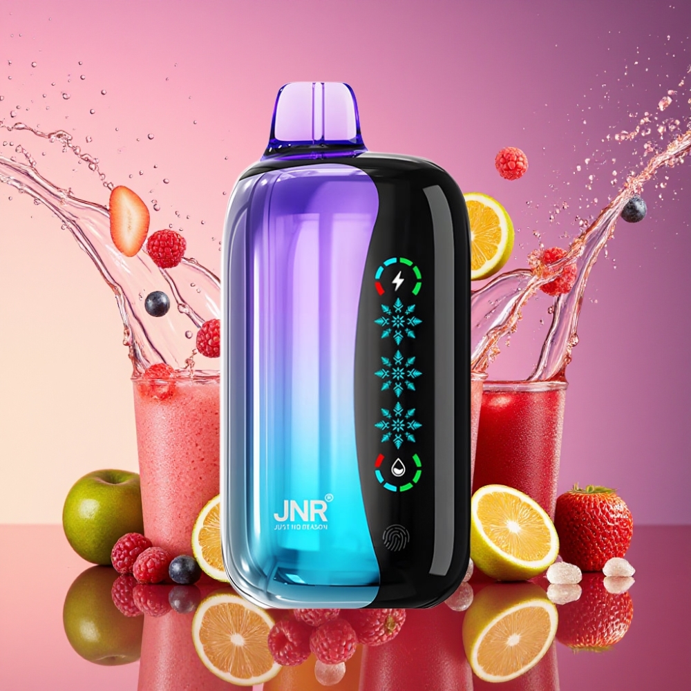 JNR Flex Ice 21000 Pust Justerbar Is 26ml Tilpasselig Luftstrøm Berøringsskærm 1.2 Ohm Dual Mesh 1000mAh Type-C 0%,2%,3%,5% Engros Danmark
