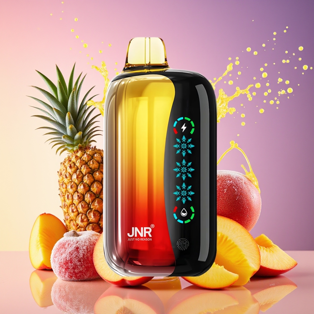 JNR Flex Ice 21000 Pust Justerbar Is Tilpasselig Luftflow Touchskærm 1,2 Ohm Dual Mesh 1000mAh Type-C 0% 2% 3% 5% Fersken Mango Ananas Engros Danmark