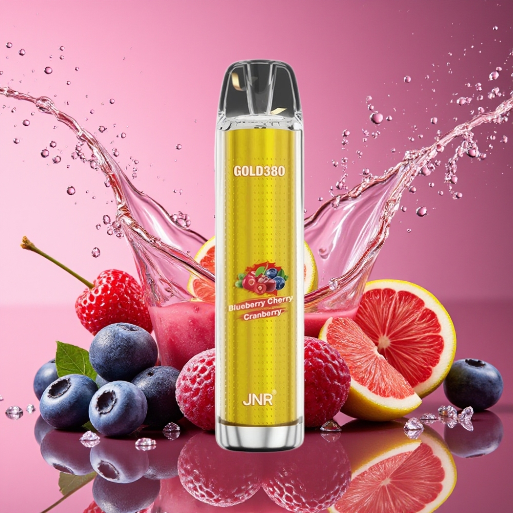 JNR Glod380 6000 Puffs Blåbær Kirsebær Tranebær 1500mAh 1.0ohm 13ml 0% 2% 5% Engros Danmark