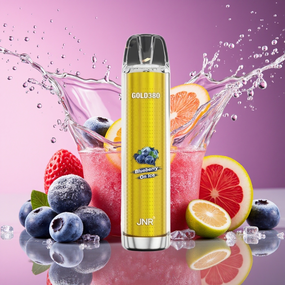 JNR Glod380 6000 Puffs Blåbær På Is 1500mAh 1.0ohm Mesh 13ml 0%/2%/5% Engros Danmark
