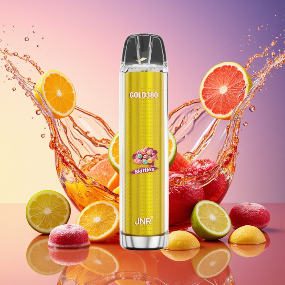 JNR Glod380 6000 Puffs Engangs Vape Regnbue 1500mAh 1.0ohm Mesh 13ml 0%/2%/5% Engros Danmark