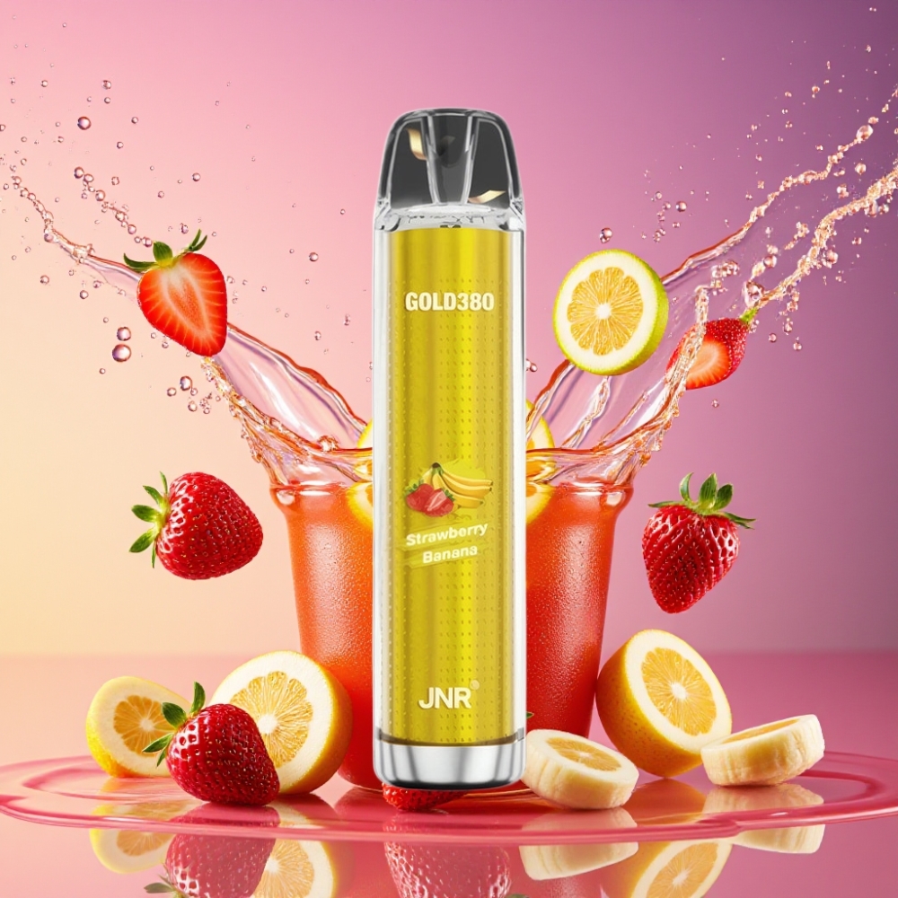 JNR Glod380 6000 Puffs Jordbær Banan 1500mAh 1.0ohm 13ml 0% 2% 5% Engros Danmark