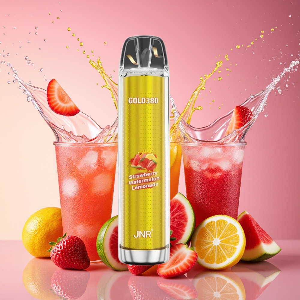 JNR Glod380 6000 Pust Jordbær Vandmelon Lemonade 1500mAh 1.0ohm Mesh 13ml Engros Danmark