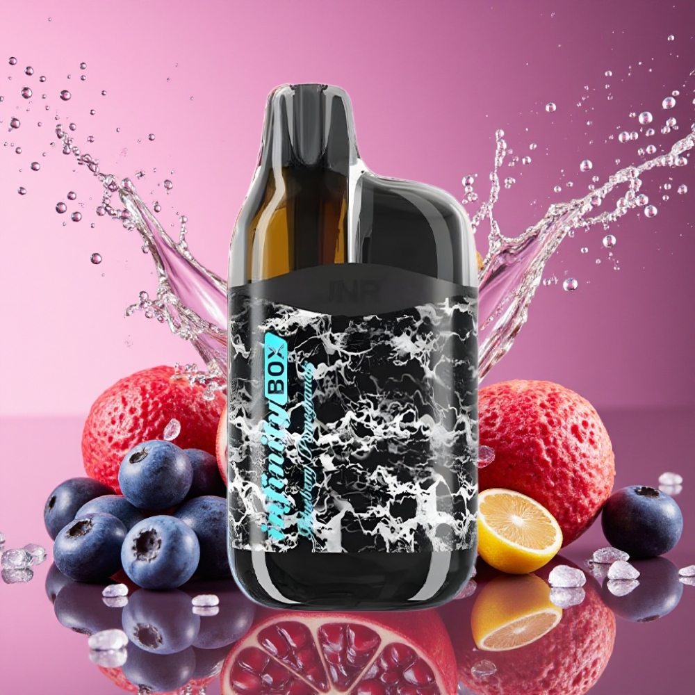 JNR Infinity Box 10700 Puffs Engangs Vape Blåbær Granatæble 2200mAh 15ml 2% Engros Danmark
