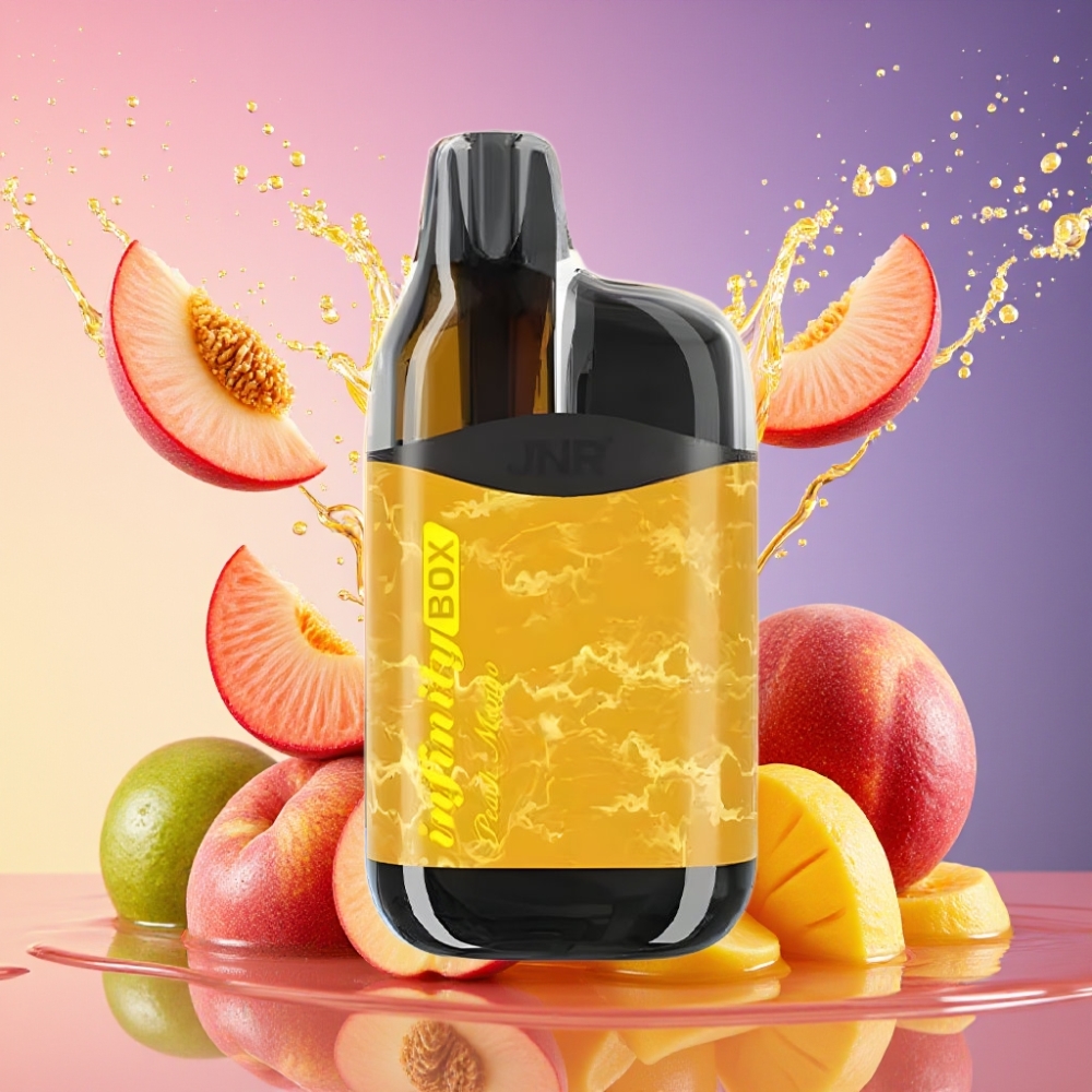JNR Infinity Box 10700 Puffs Engangs Vape Fersken Mango 2200mAh 15ml 2% Engros Danmark