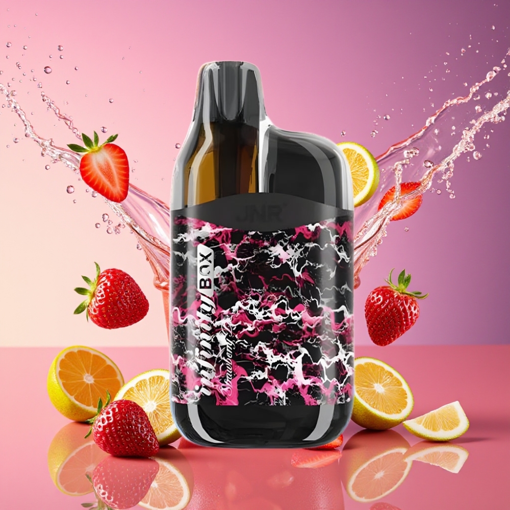 JNR Infinity Box 10700 Pust Ingen Opladning 15ml 2% Nicotin Jordbær Is Engros Danmark