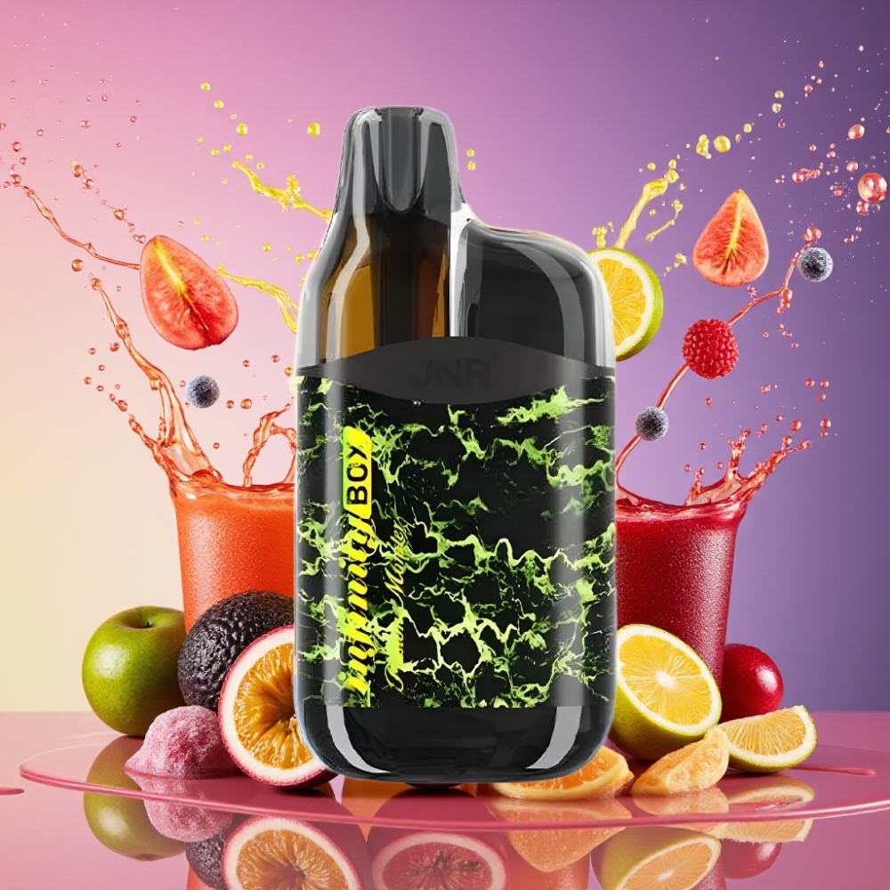 JNR Infinity Box 10700 Pust Ladningsfri E-cigaret Passionsmonster 2200mAh 15ml 2% Nicotin Engros Danmark