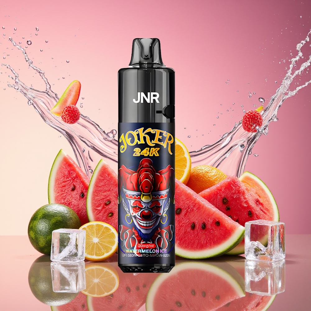 JNR Joker 24000 Puffs Genanvendelig Vape Vandmelon Is 2+10ml Opladning 800mAh Type-C 2% Nikotin Engros Danmark