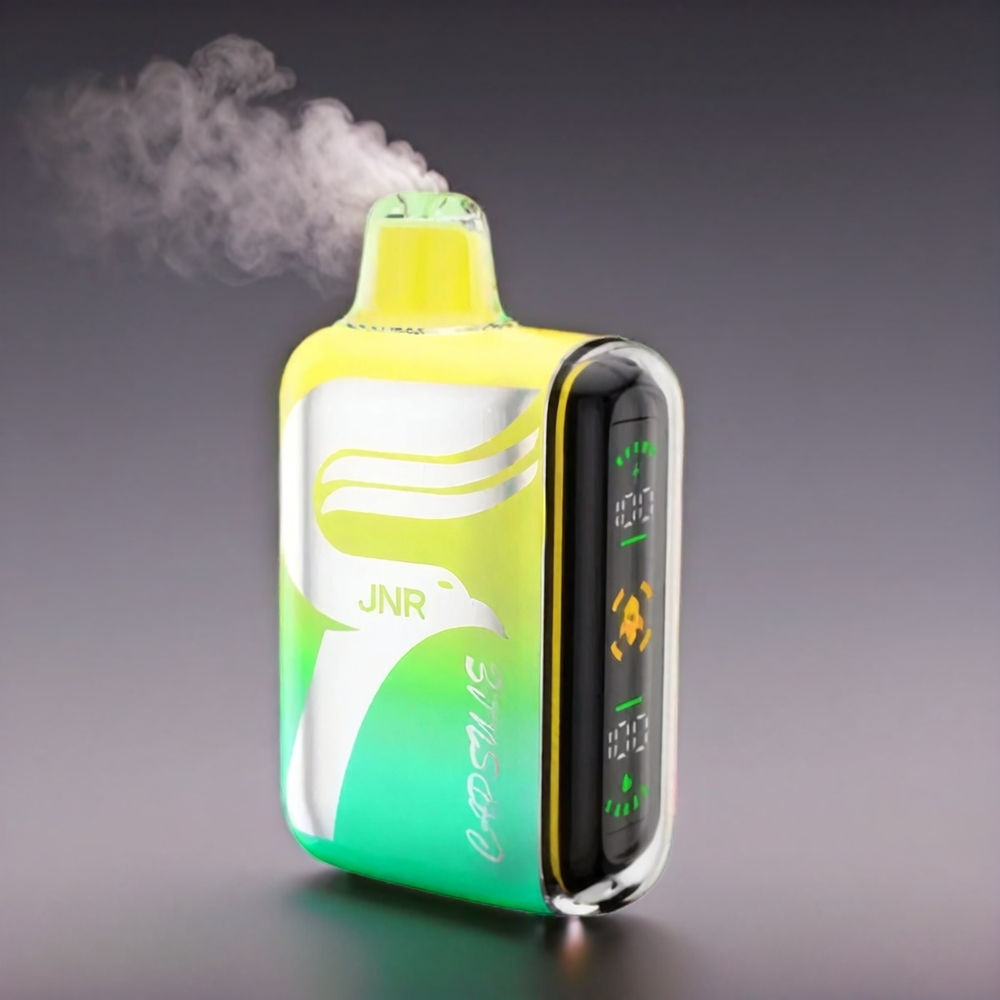 JNR Capsule 15000 Puffs Jordbær Hindbær Kirsebær 850mAh 20ml 20W Dual Mesh Coil Smart LED Boost Mode Type-C Engros Danmark