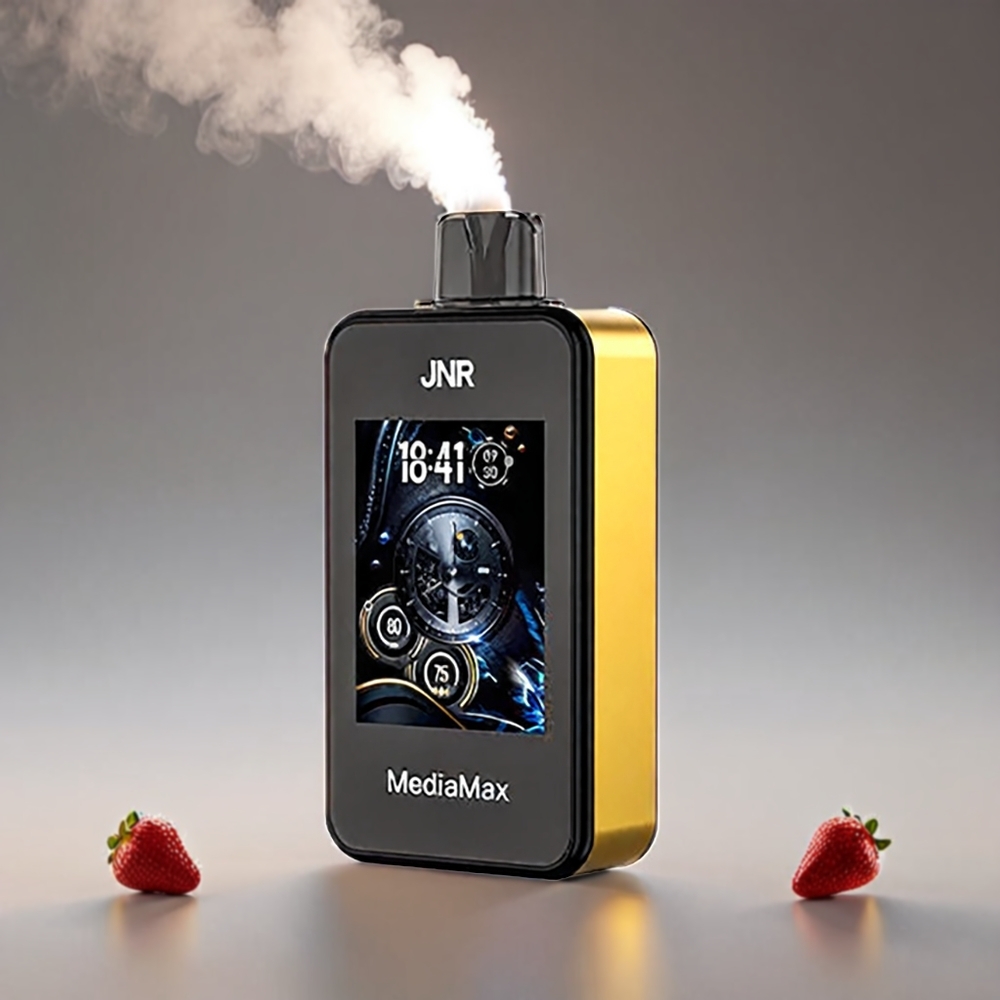 JNR MediaMax 40000 Puffs 21mL 1000mAh Type-C Quick Charge Jordbær Banan Engros Danmark