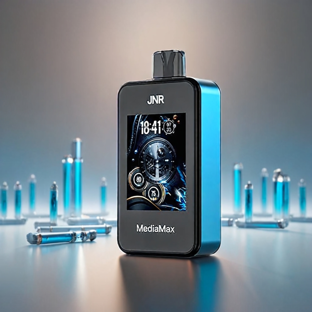 JNR MediaMax 40000 Puffs Blå Hindbær 1000mAh 21mL 5% Type-C 2.4'' HD Engros Danmark