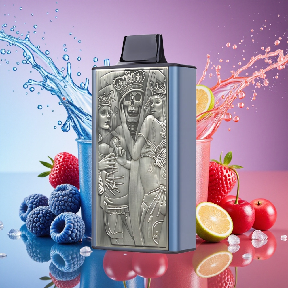 JNR Mega Box 25000 Puffs Engangs Vape Blå Hindbær Kirsebær 30ml 850mAh Dual Mesh Coil Type-C 57mm 30mm 114mm 2% Engros Danmark