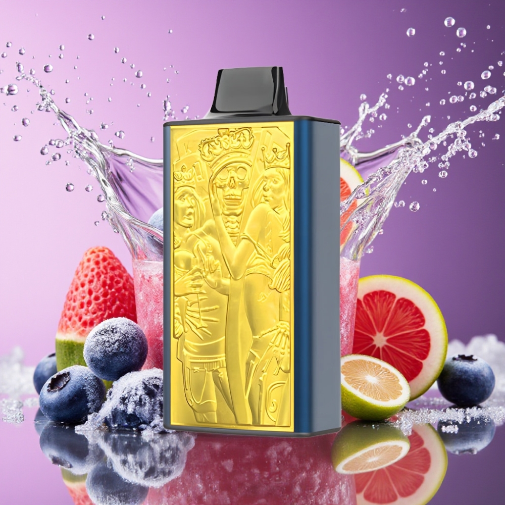 JNR Mega Box 25000 Puffs Engangs Vape Blåbær Is - 25000 puffs, 30ml, 850mAh, Dual Mesh Coil, Type-C, 2% Nikotin Engros Danmark