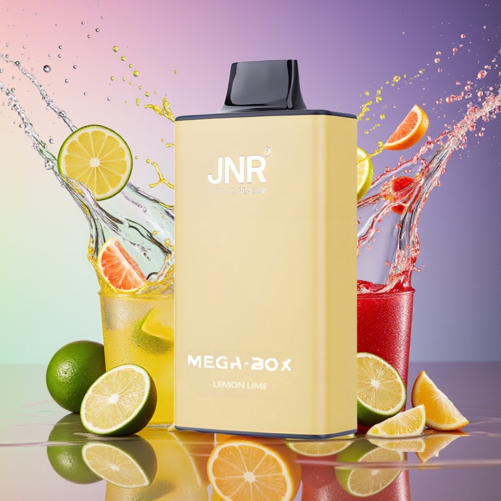 JNR Mega Box 25000 Puffs Engangs Vape Citron & Lime 30ml 850mAh Dual Mesh Dual Core Type-C 2% Engros Danmark