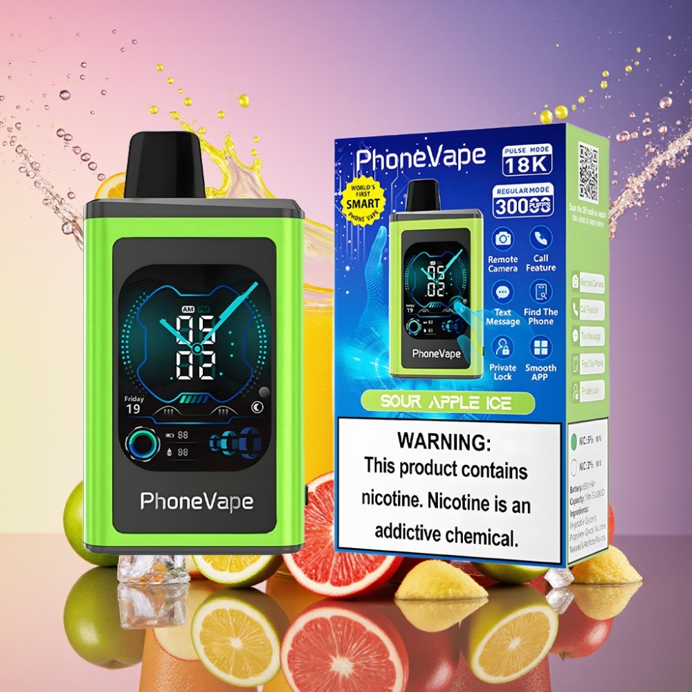 JNR PhoneVape 30000 puff Genanvendelig Vape Sur Æble Is 850mAh Engros Danmark